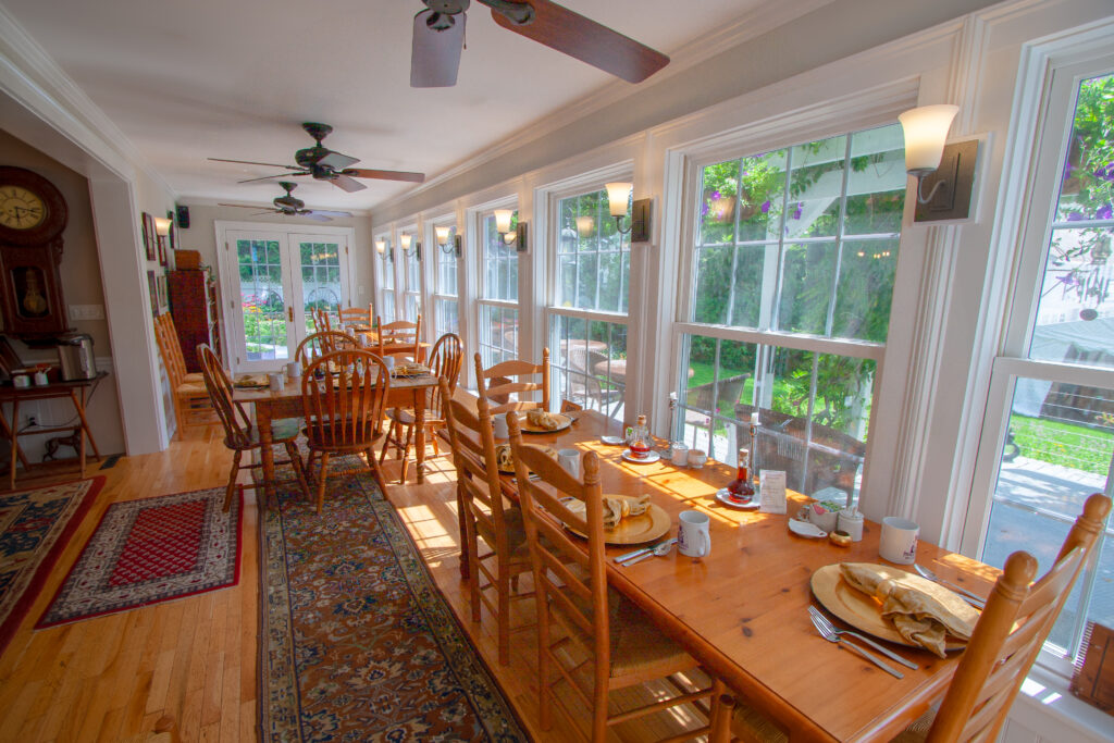 Dining area at the Phineas Swann Inn & Spa